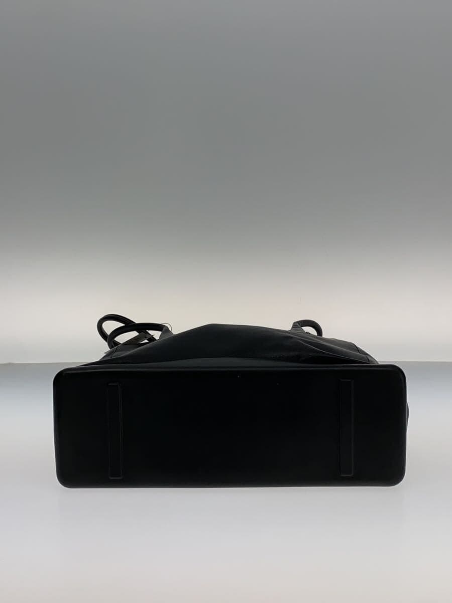 PRADA Tote Bag Leather BLK Solid 4