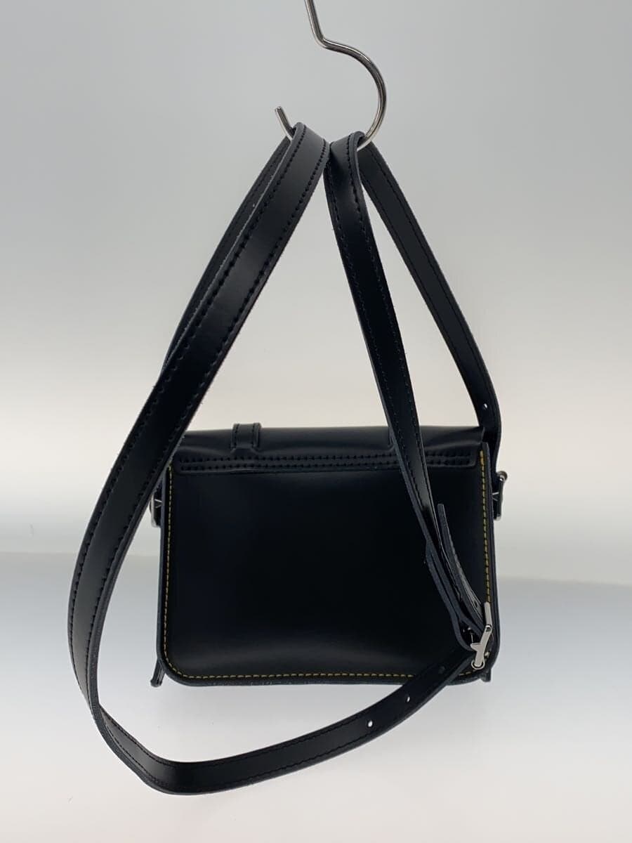 Dr.Martens Shoulder Bag Leather BLK Solid 7 Inch Satchel Bag 3