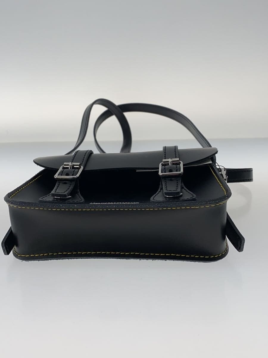 Dr.Martens Shoulder Bag Leather BLK Solid 7 Inch Satchel Bag 4