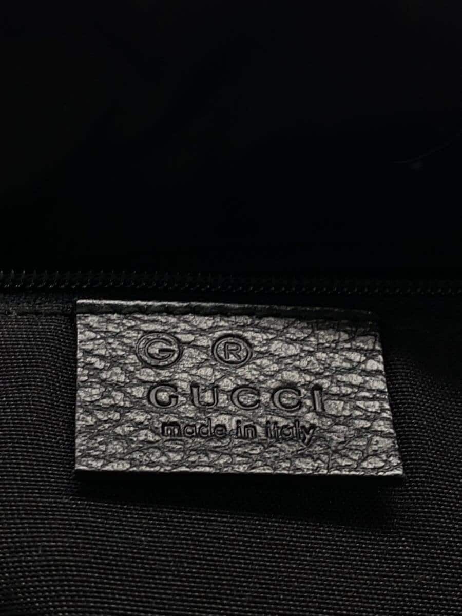 GUCCI handbag leather black plain 336665 467891 shoulder 2-way 5