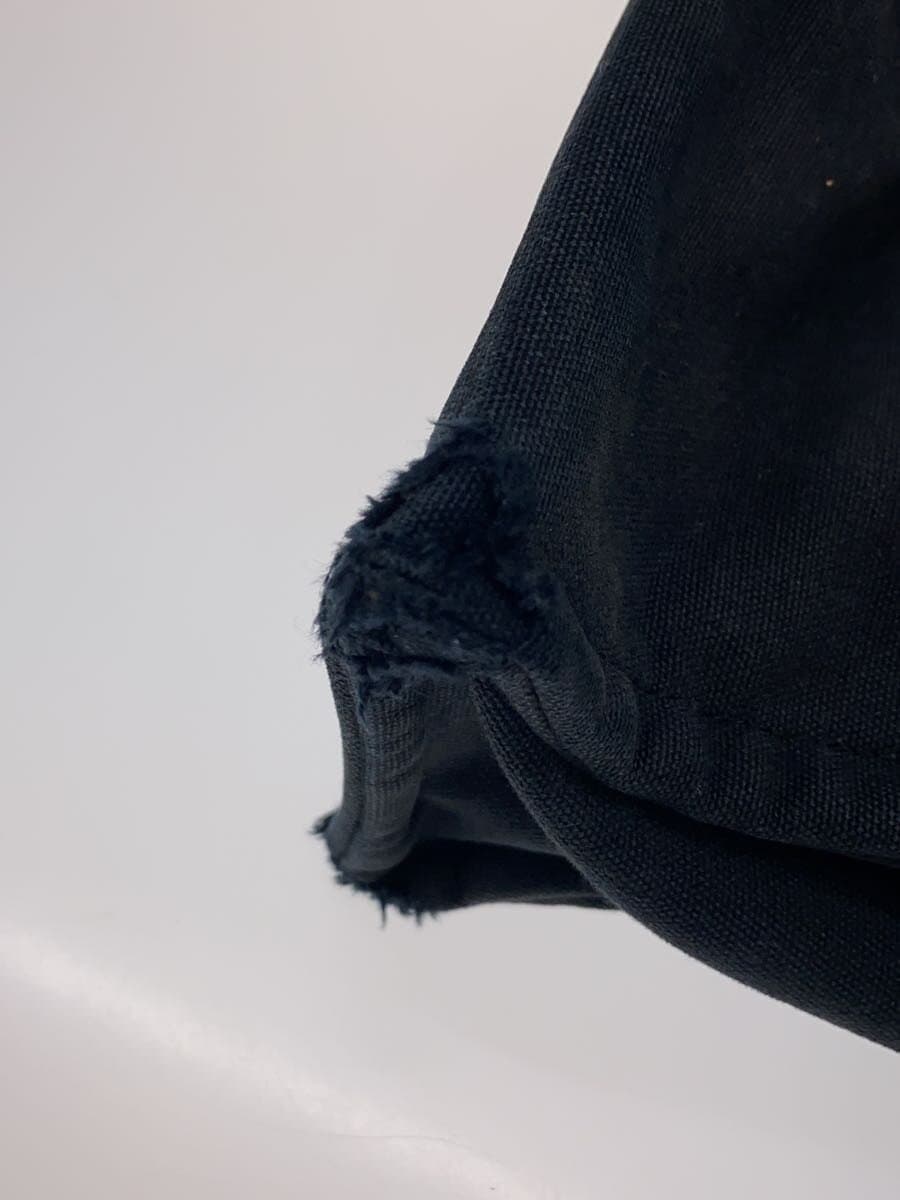 HERMES Tote Bag Canvas Black Full-Tone Handbag 7