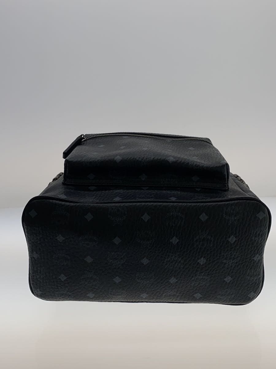 MCM Backpack Leather Black MMKAAVE09BK001 Side Studs Visetos 4