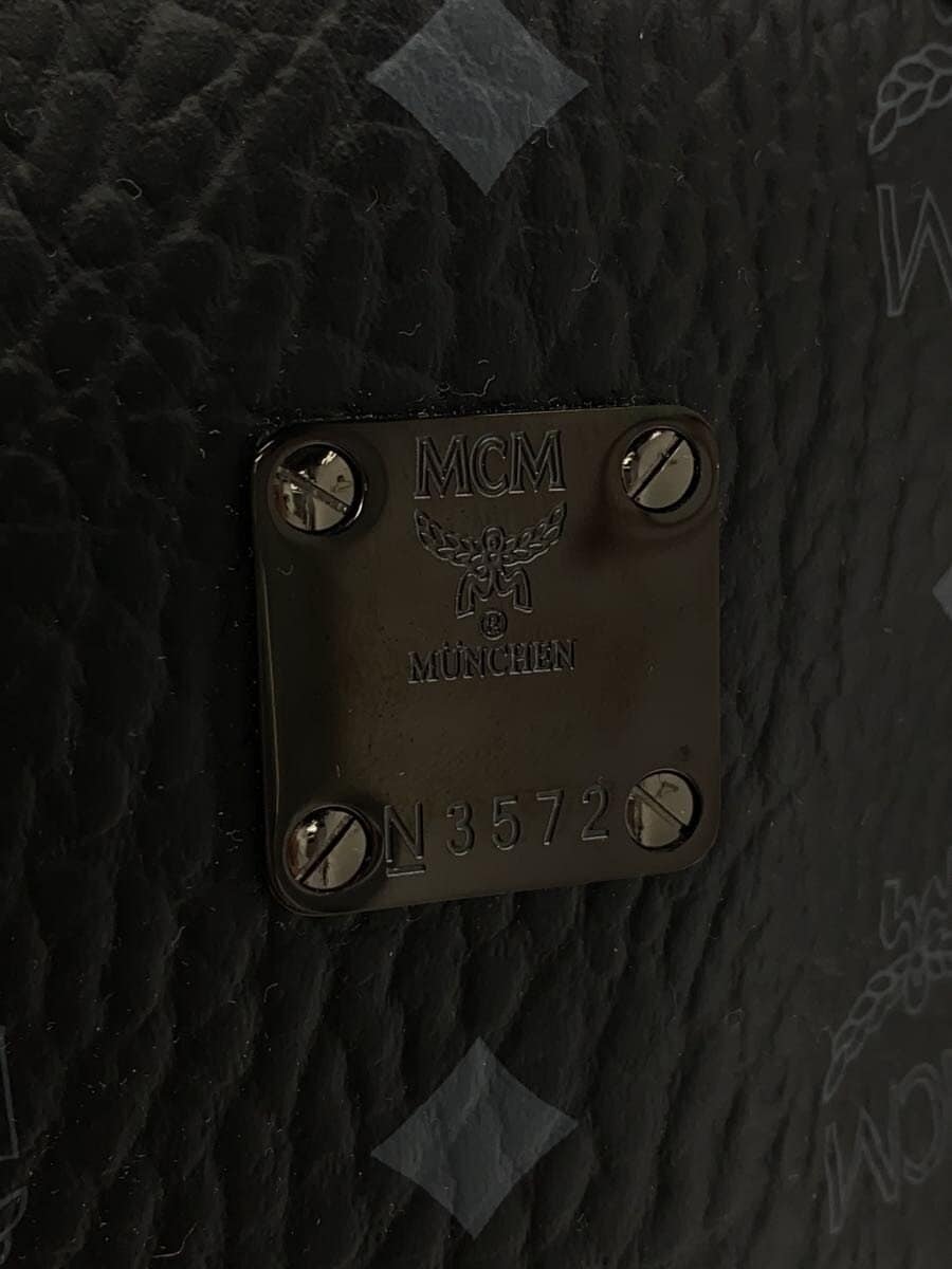 MCM Backpack Leather Black MMKAAVE09BK001 Side Studs Visetos 5