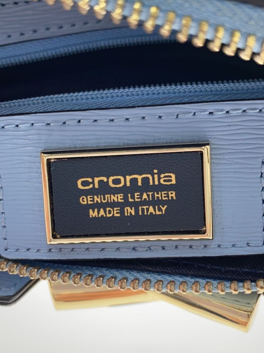 Cromia Shoulder Bag Leather BLU 5