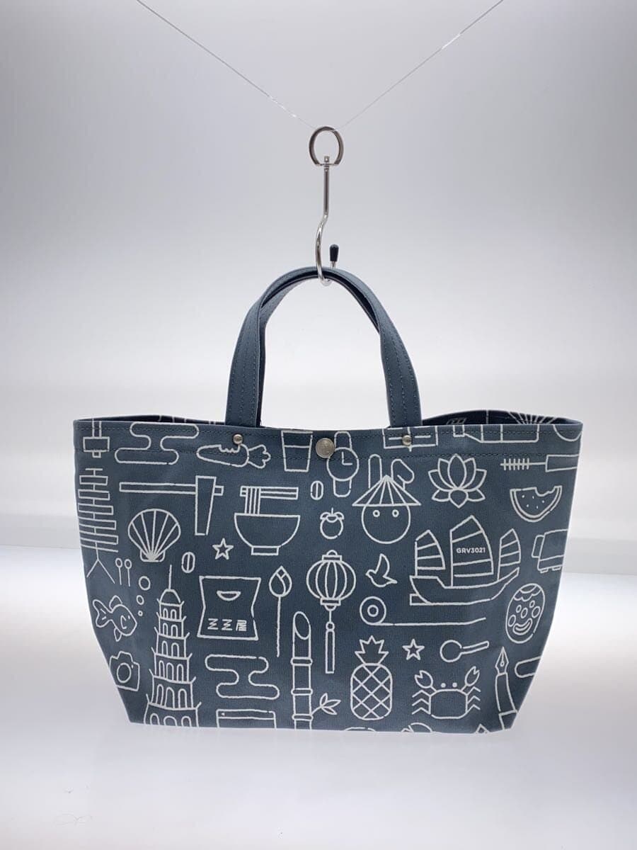 Shinzaburo Hanpu Bag Cotton GRY All Over Pattern 3