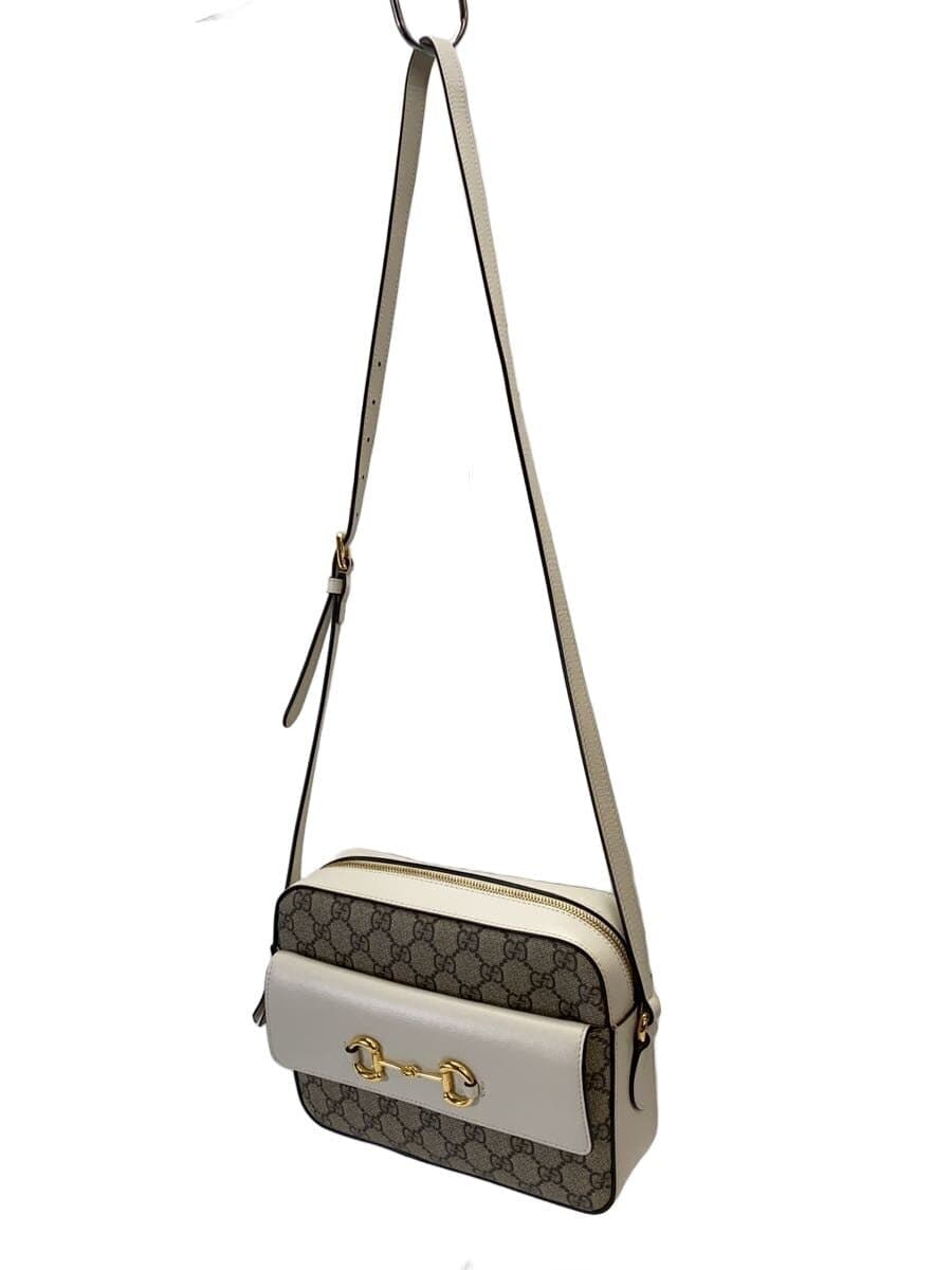 GUCCI Shoulder Bag_Horsebit 1955_GG Supreme Leather BEG Allover Pattern 645454 2