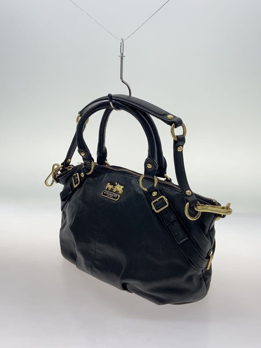 COACH handbag_all leather leather BLK 15960 2
