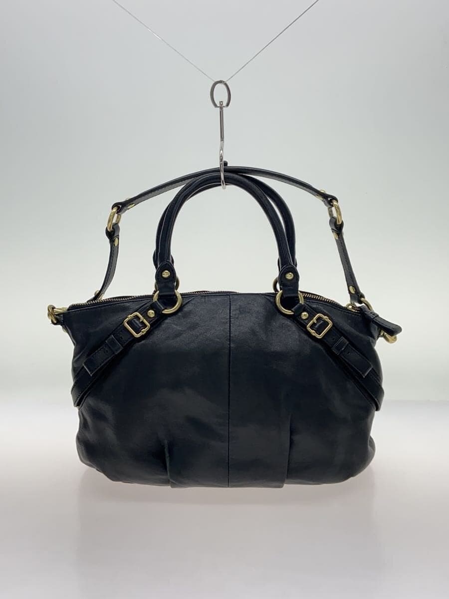 COACH handbag_all leather leather BLK 15960 3