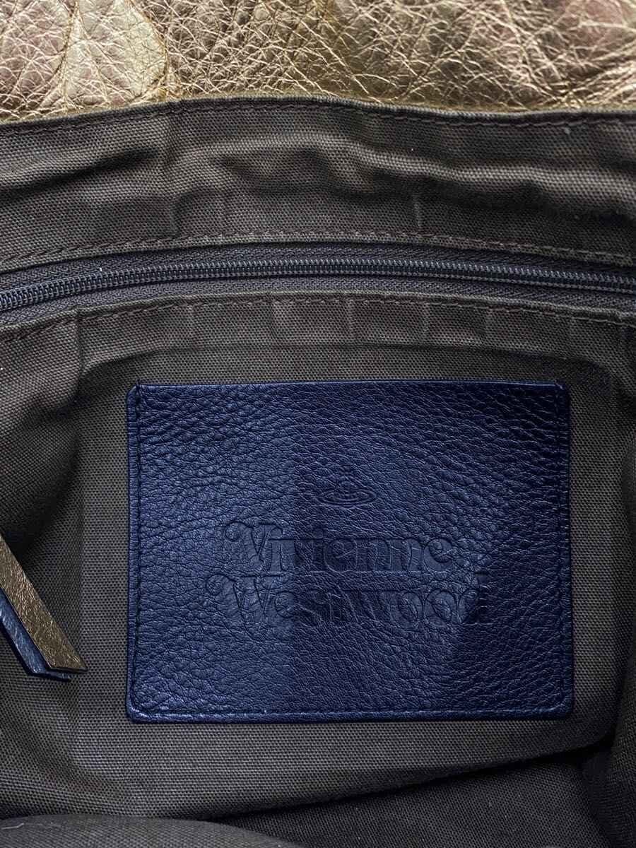 Vivienne Westwood Tote Bag Canvas Black All Over Pattern Caravaggio Corner Wear Signs of Use 5