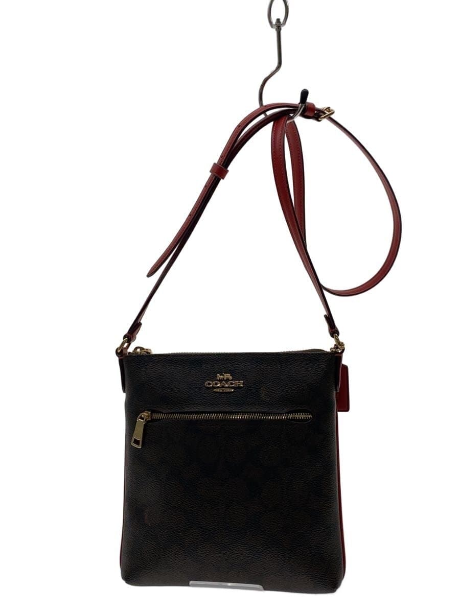 COACH Mini Rowan File Bag Signature PVC Beige Allover Pattern CW325