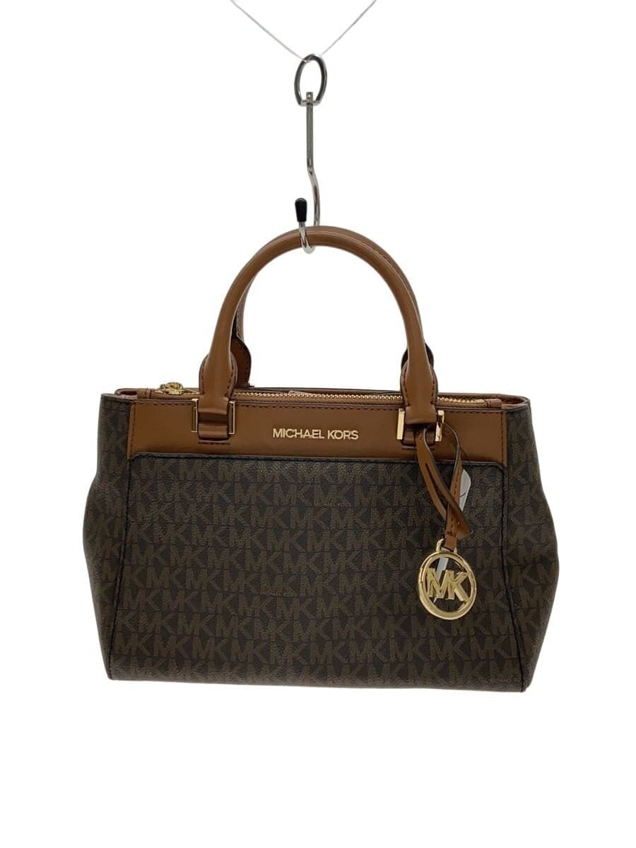 MICHAEL KORS Handbag PVC BRW All Over Pattern 35F9GAKS1B