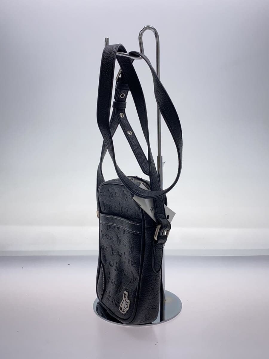 #FR2 Shoulder Bag Leather Black All-over Pattern 2