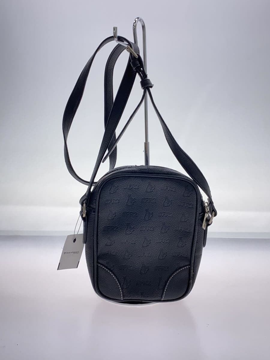 #FR2 Shoulder Bag Leather Black All-over Pattern 3