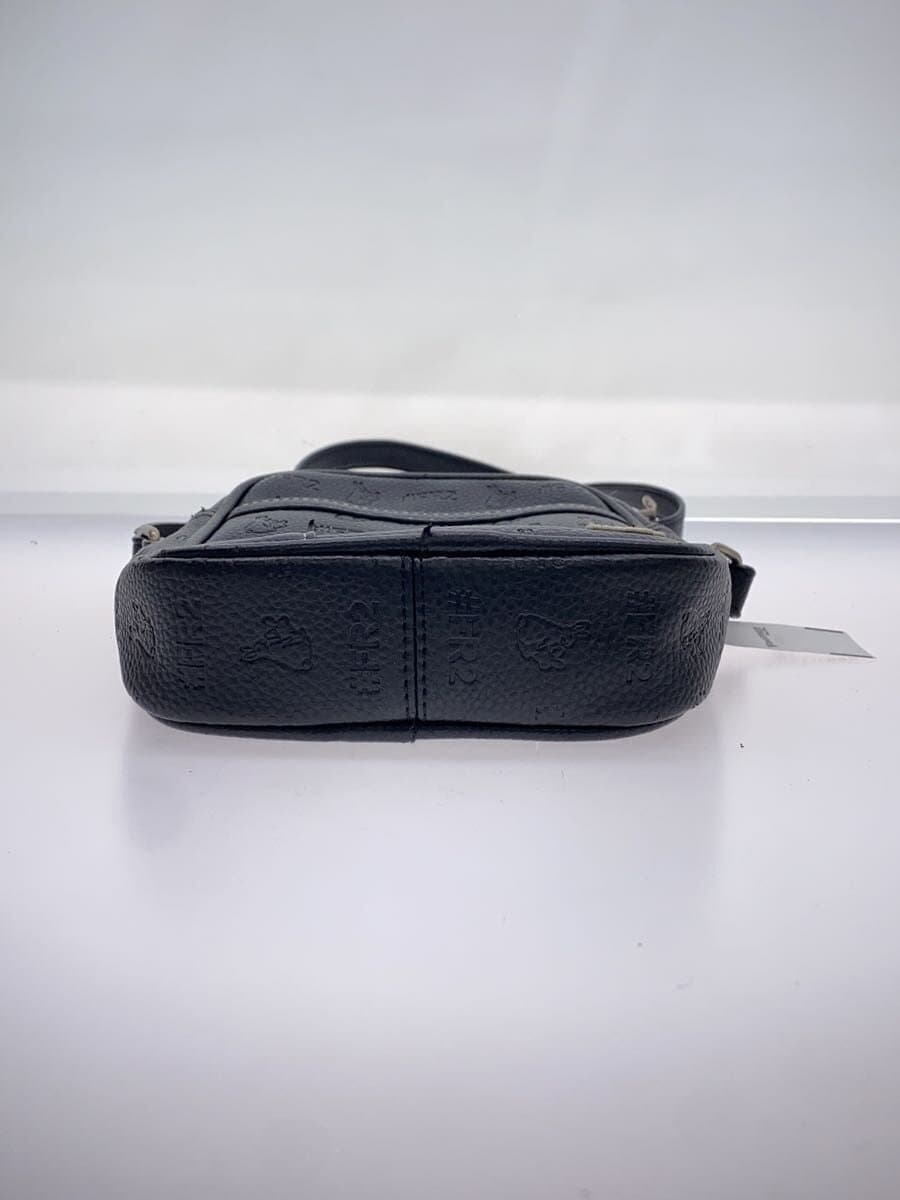 #FR2 Shoulder Bag Leather Black All-over Pattern 4