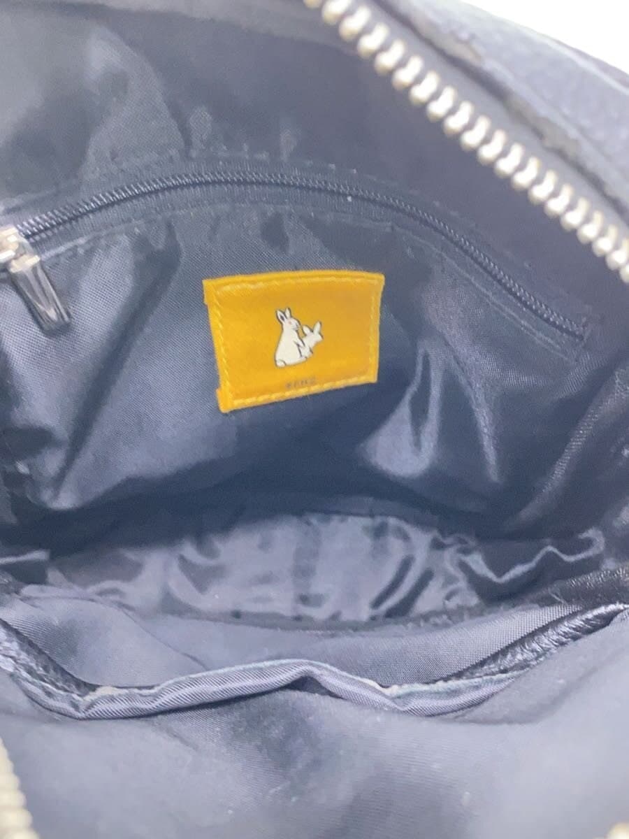 #FR2 Shoulder Bag Leather Black All-over Pattern 6