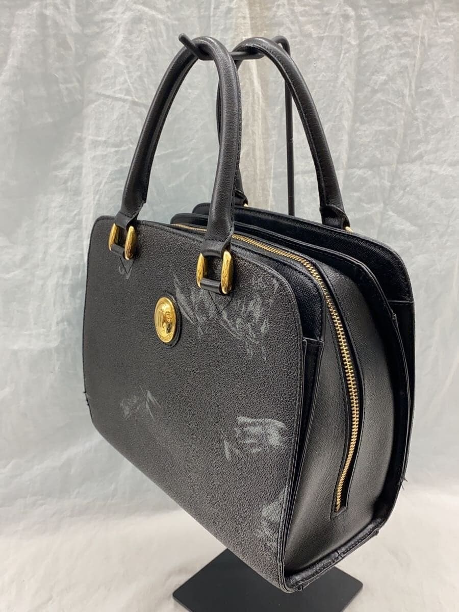 LOUVROUSE Handbag Leather BLK 2