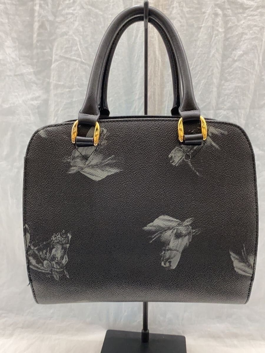 LOUVROUSE Handbag Leather BLK 3