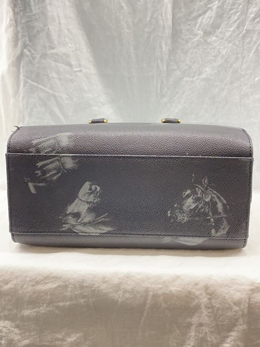 LOUVROUSE Handbag Leather BLK 4