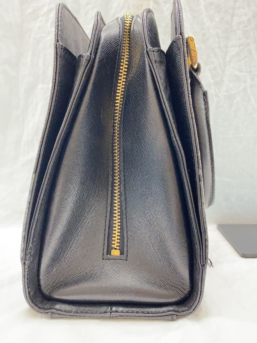 LOUVROUSE Handbag Leather BLK 8