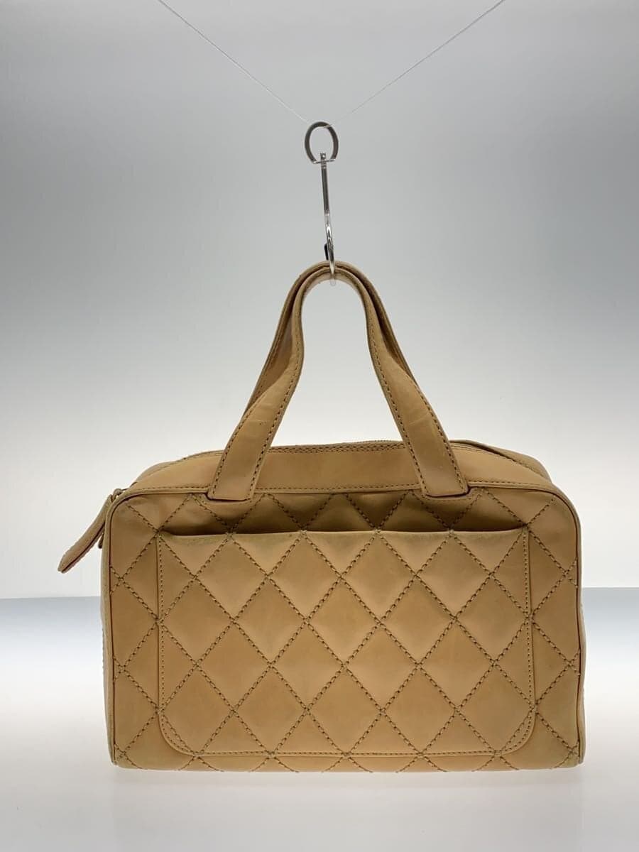 CHANEL Wild Stitch Coco Mark Mini Boston Handbag Leather CML 3