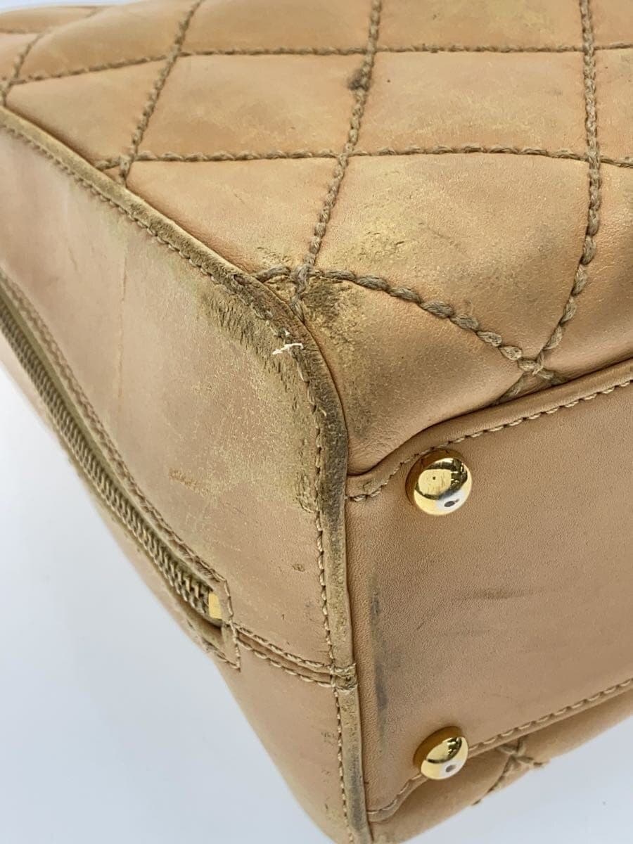 CHANEL Wild Stitch Coco Mark Mini Boston Handbag Leather CML 7