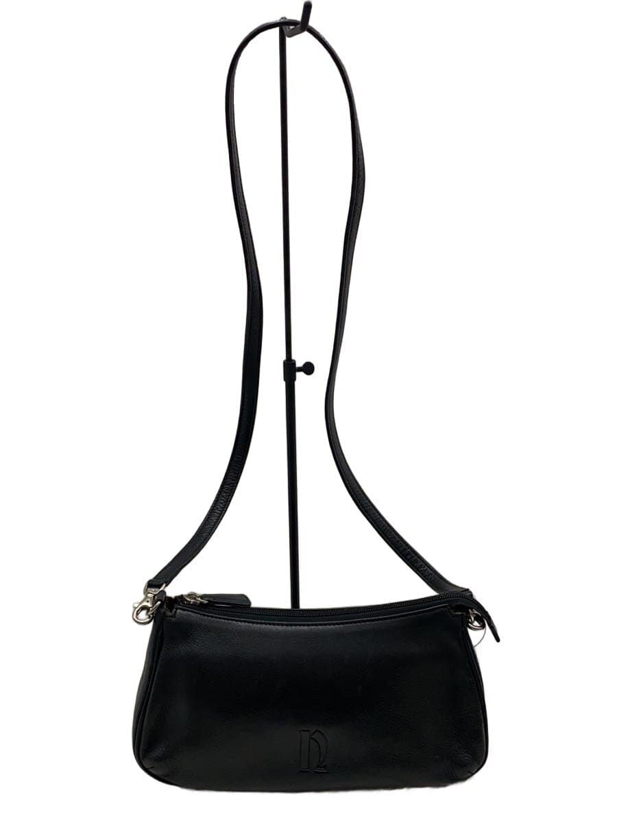 Nakazawa Kaban Shoulder Bag Leather BLK Solid