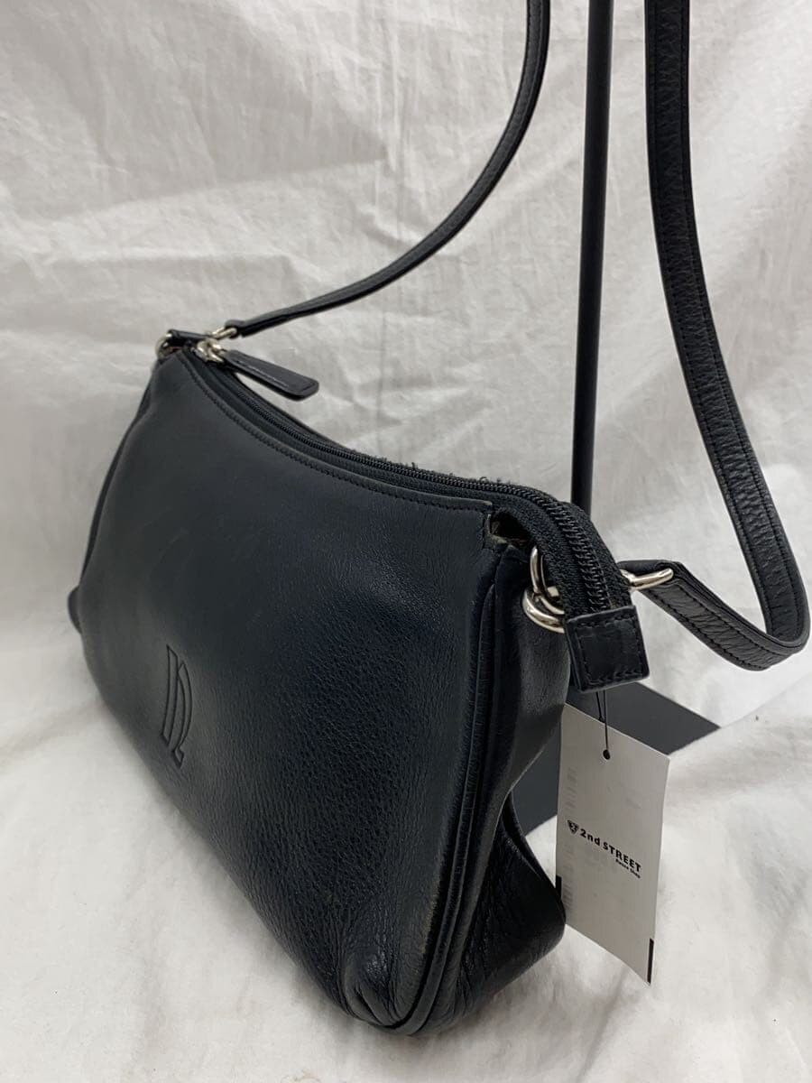 Nakazawa Kaban Shoulder Bag Leather BLK Solid 2