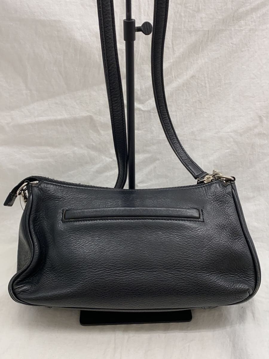 Nakazawa Kaban Shoulder Bag Leather BLK Solid 3