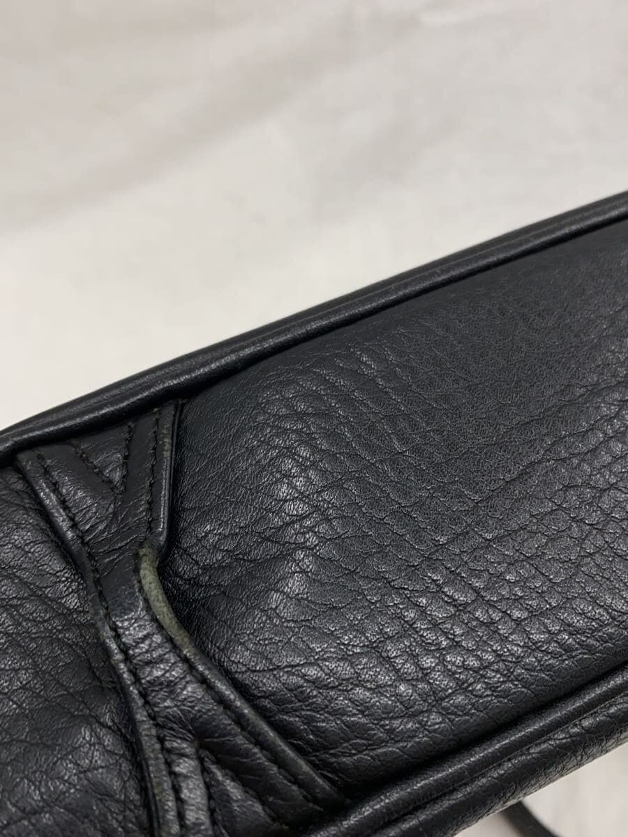 Nakazawa Kaban Shoulder Bag Leather BLK Solid 7