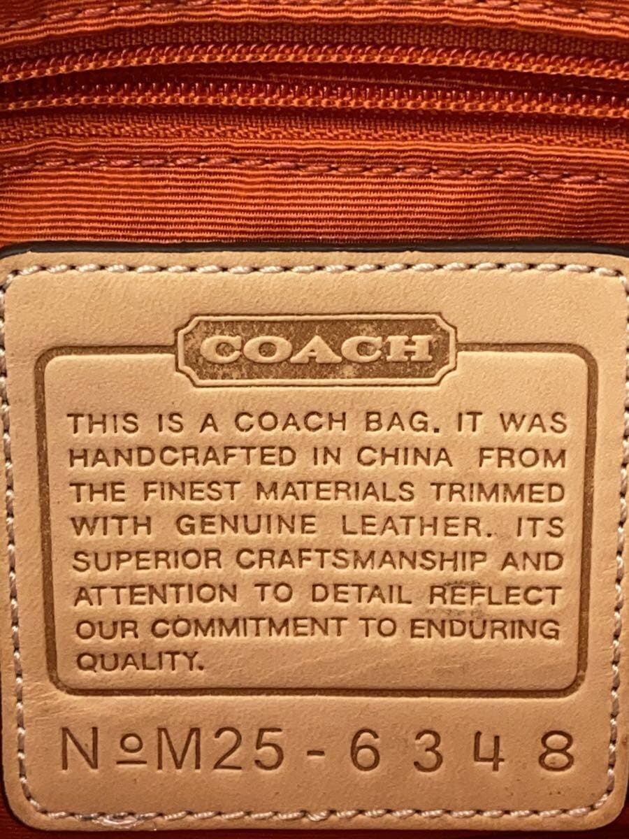 COACH Handbag Canvas BEG All Over Pattern 6348 5