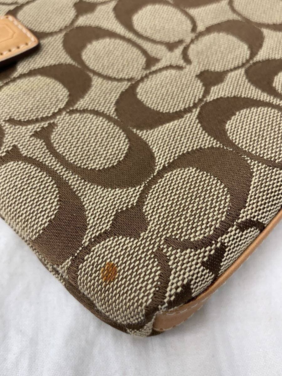 COACH Handbag Canvas BEG All Over Pattern 6348 7