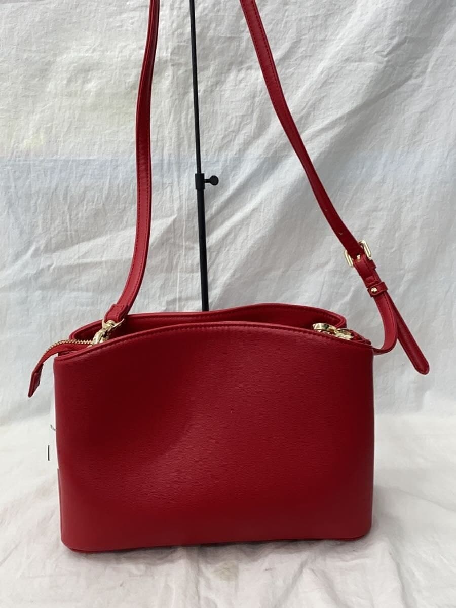 MARY QUANT Shoulder Bag Leather RED Solid 3