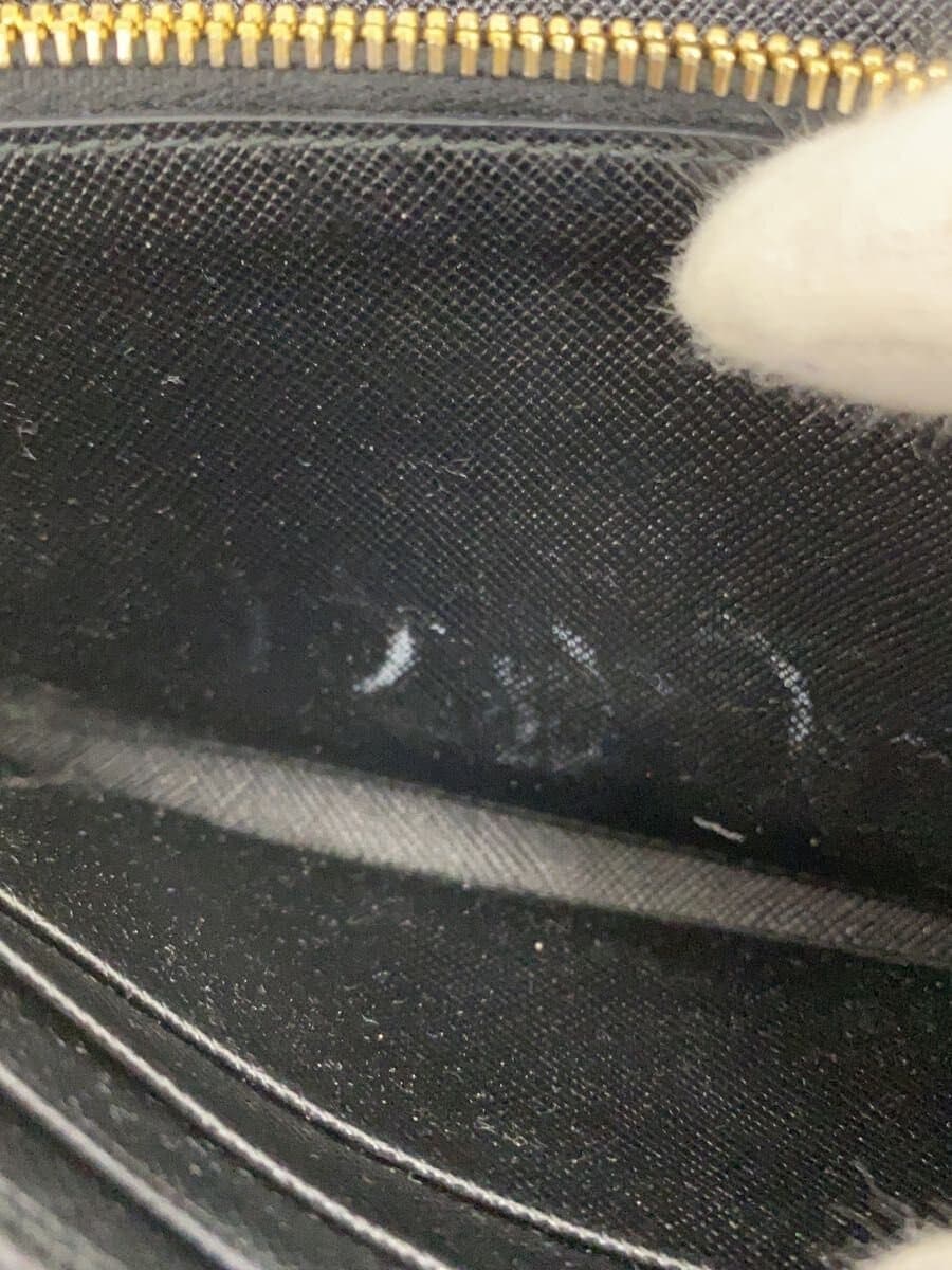 PRADA Shoulder Bag Leather BLK Solid Saffiano Leather Ribbon 7