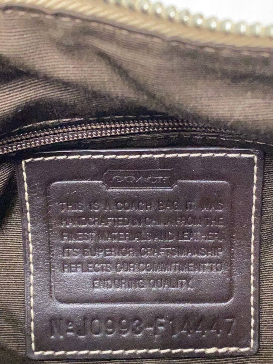 COACH Shoulder Bag Canvas BEG All-over Print F14447 5