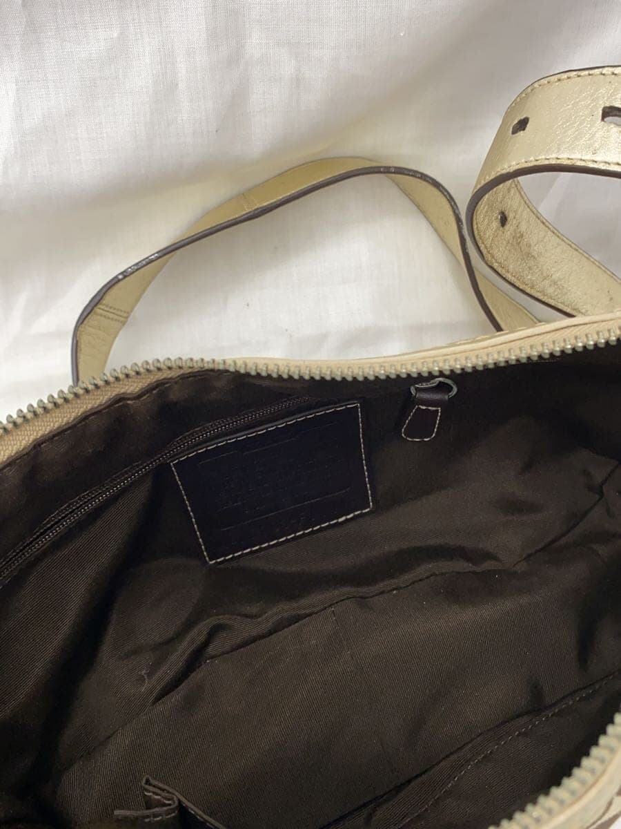 COACH Shoulder Bag Canvas BEG All-over Print F14447 6