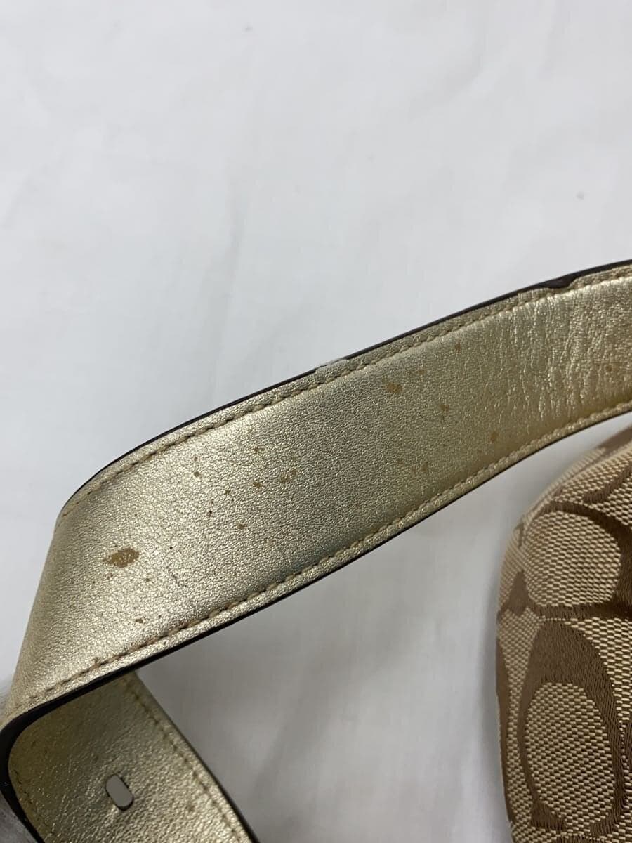 COACH Shoulder Bag Canvas BEG All-over Print F14447 7