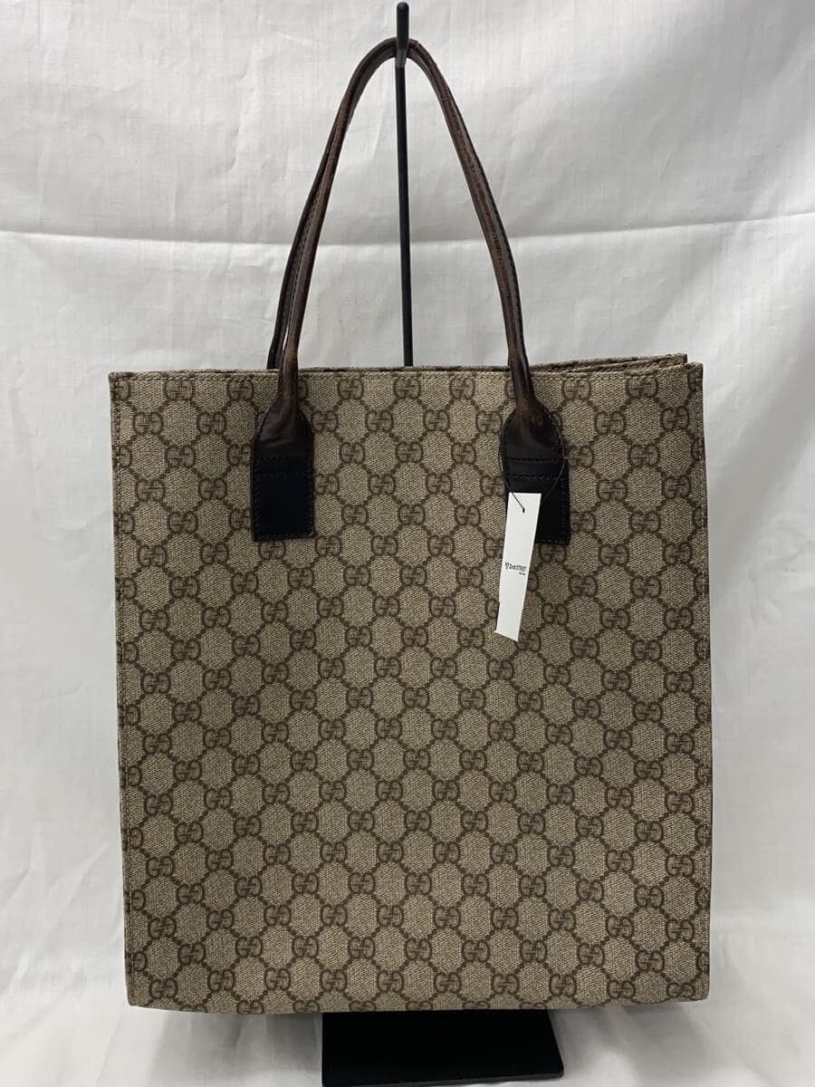 GUCCI Tote Bag_GG Plus PVC BRW All-Over Print 91249 3