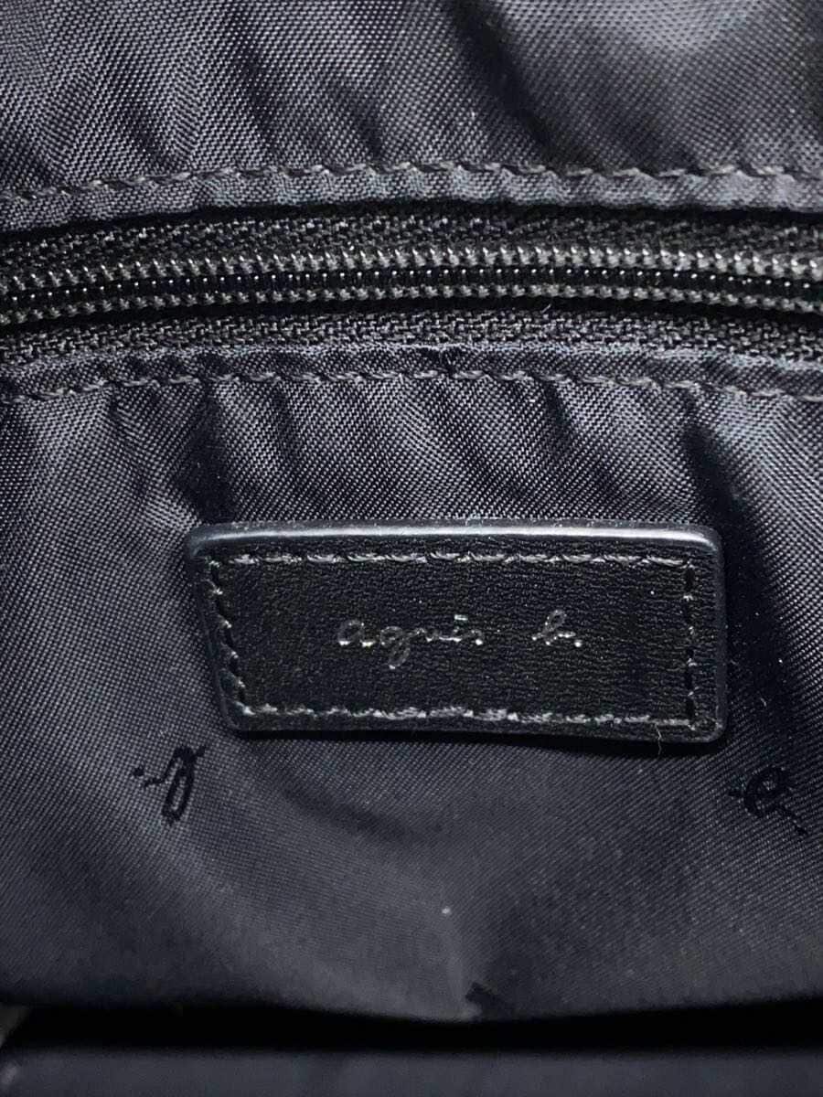 agnes b. shoulder bag cowhide BLK QAS01-03 5