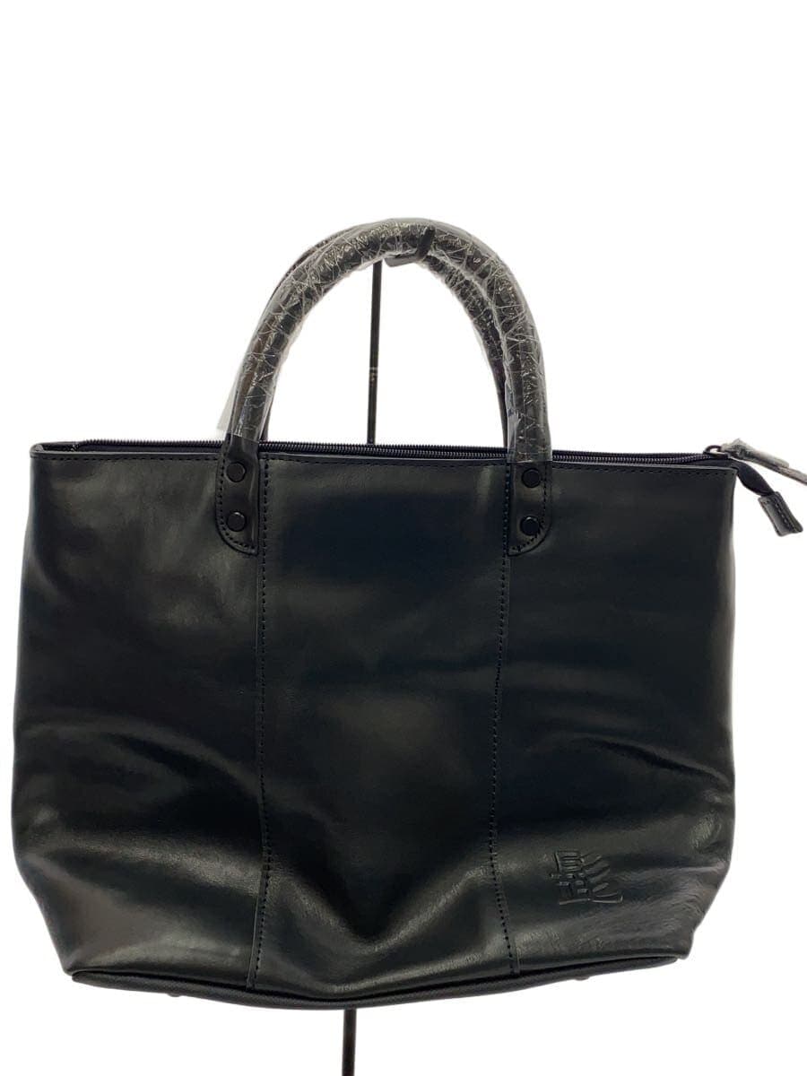 Mustache HIGE BAG Tote Bag Leather BLK