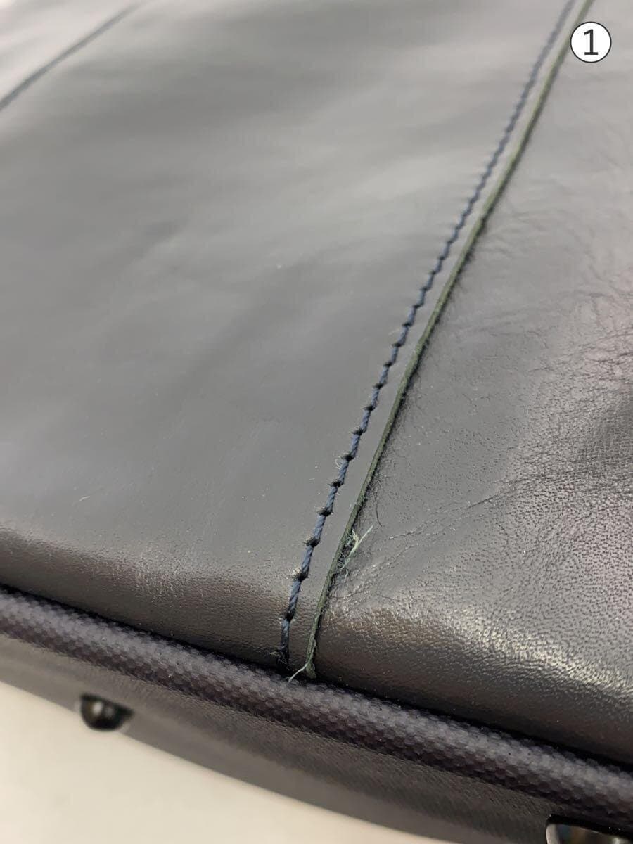 Mustache HIGE BAG Tote Bag Leather BLK 7