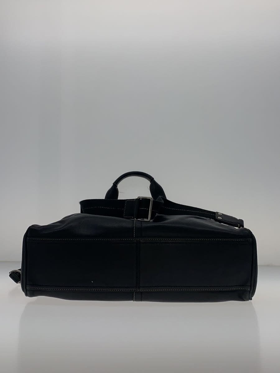 COACH2-Way Handbag Shoulder Bag Briefcase Leather BLK F70094 4