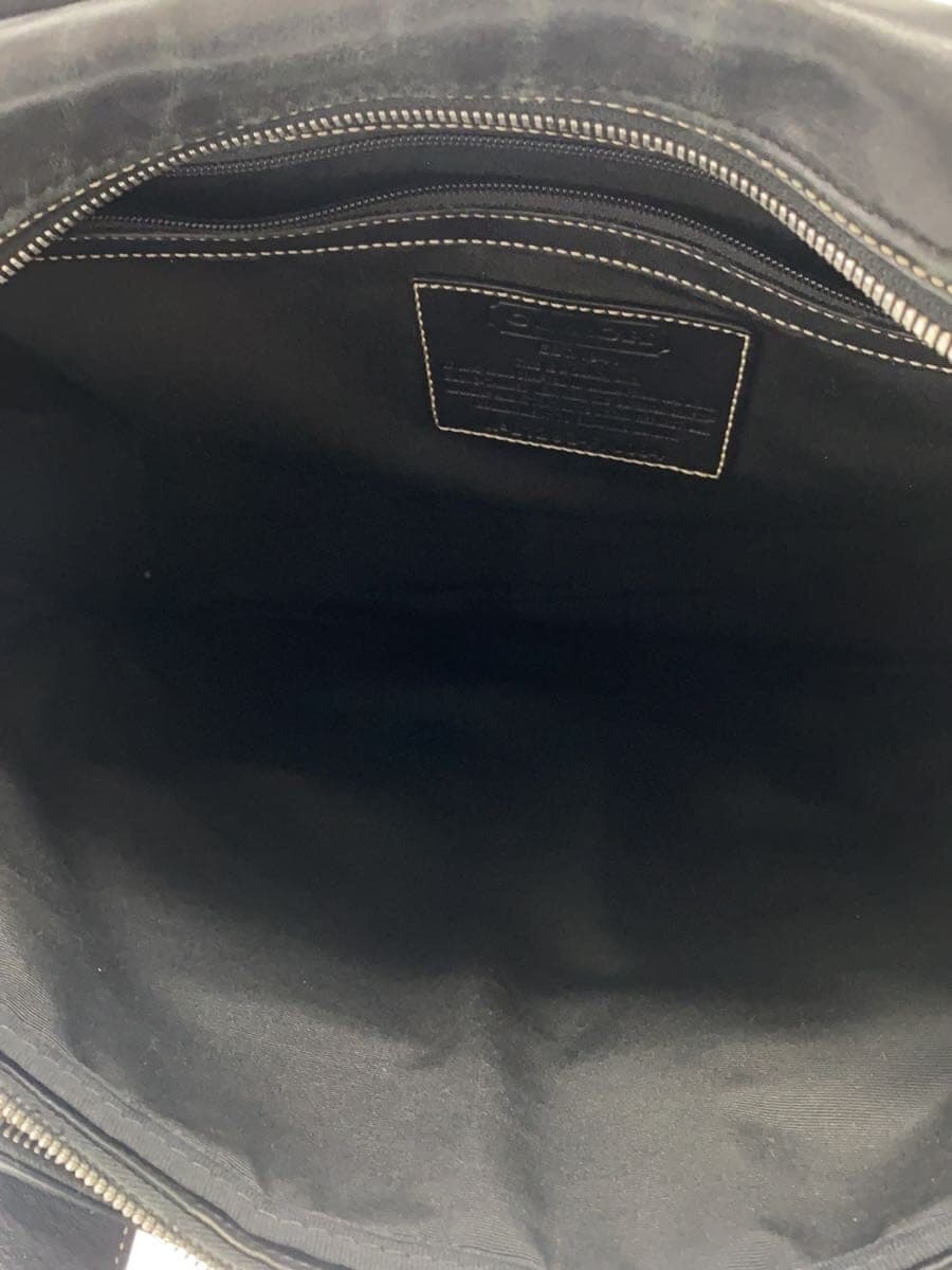 COACH2-Way Handbag Shoulder Bag Briefcase Leather BLK F70094 5