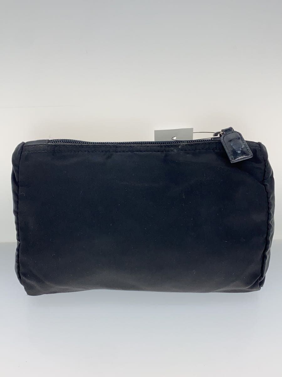 PRADA Triangle Logo Triangle Logo Plate Pouch Nylon BLK 3