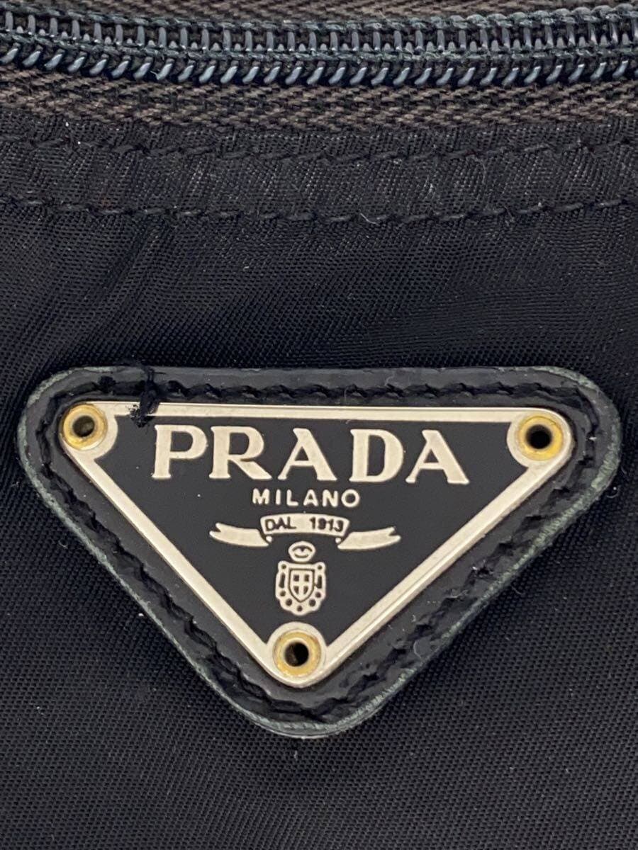 PRADA Triangle Logo Triangle Logo Plate Pouch Nylon BLK 5