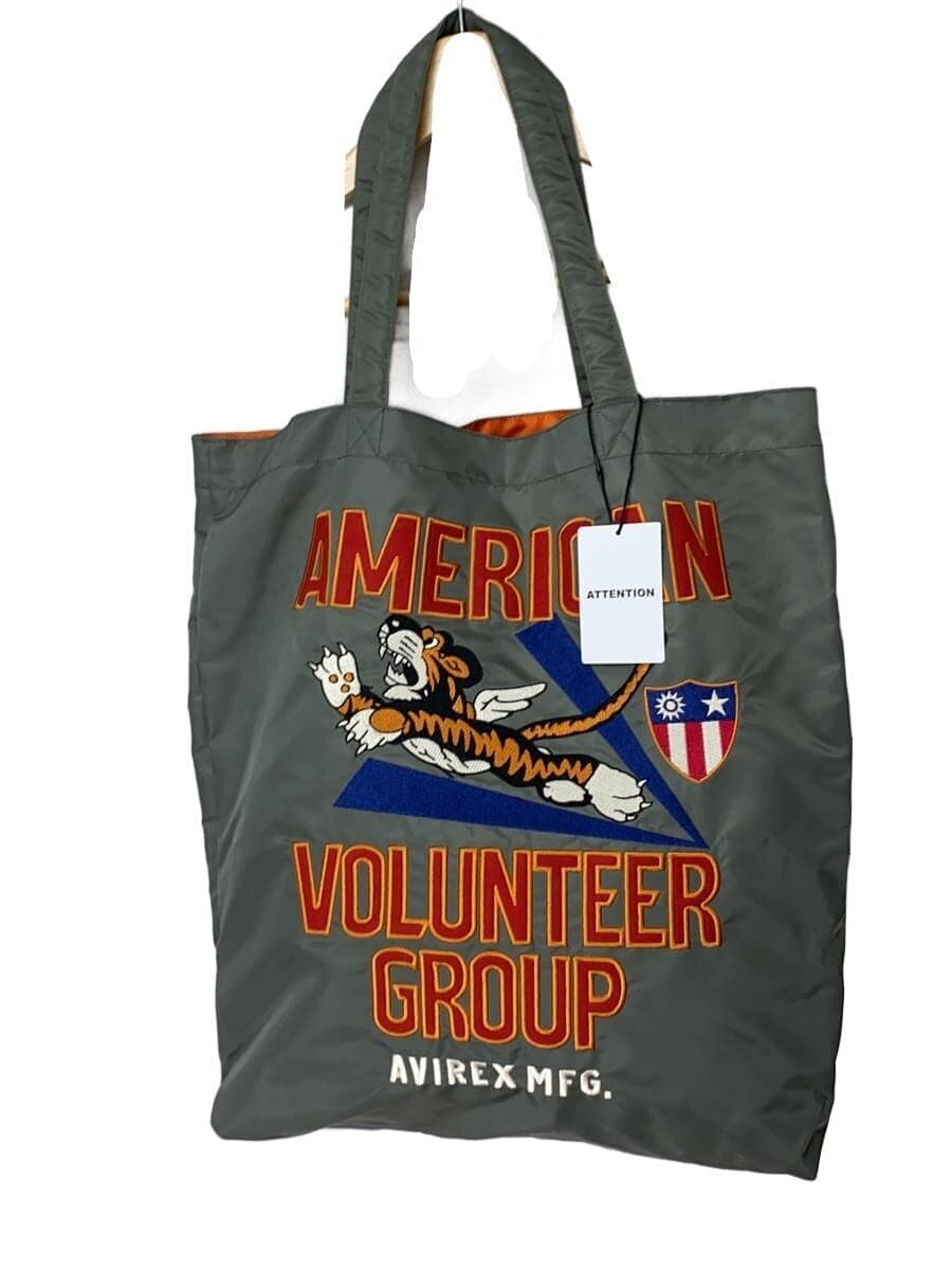 AVIREXEMBROIDERY Tote Bag Tote Bag Nylon KHK Solid 783-4976006