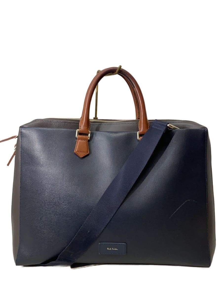 Paul Smith tote bag leather navy plain