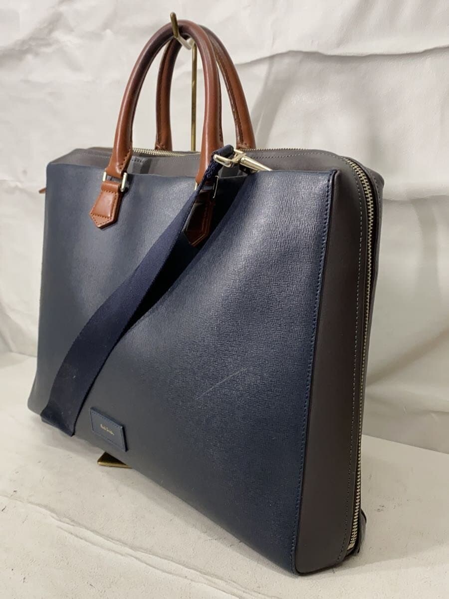 Paul Smith tote bag leather navy plain 2