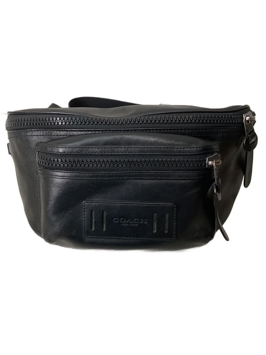 COACH Shoulder Bag Leather Black F75776