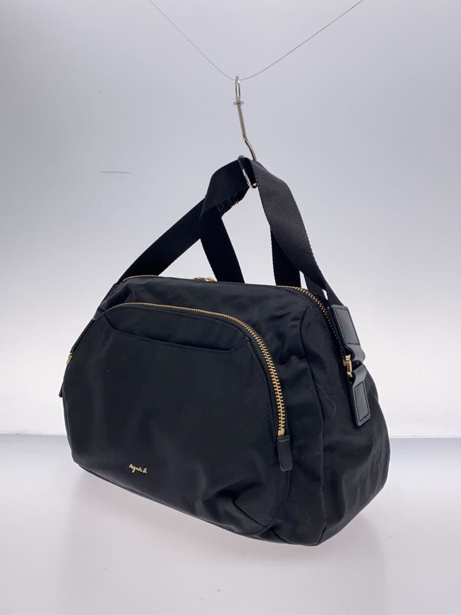 agnes b. Shoulder Bag Nylon BLK FT03A-05 2