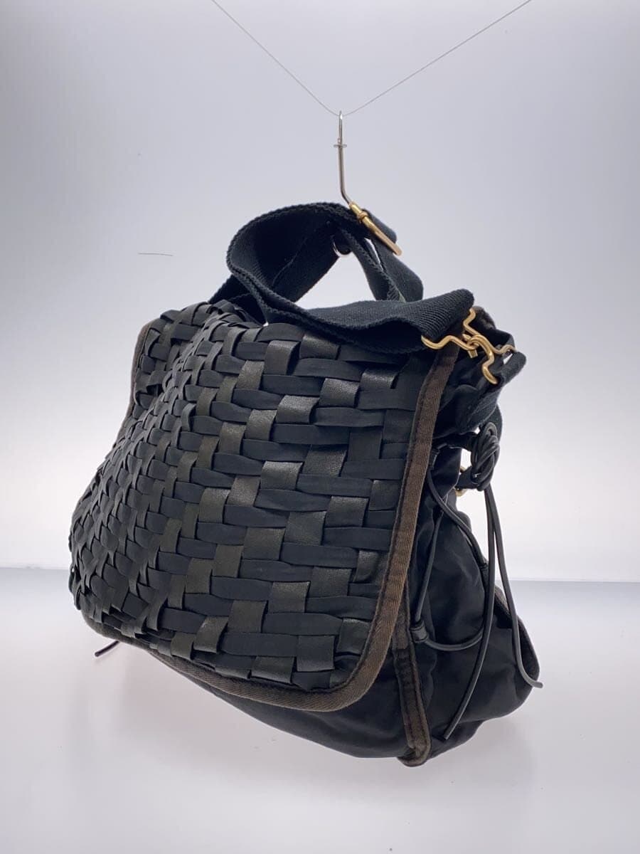 DIESEL Shoulder Bag Leather BLK 2